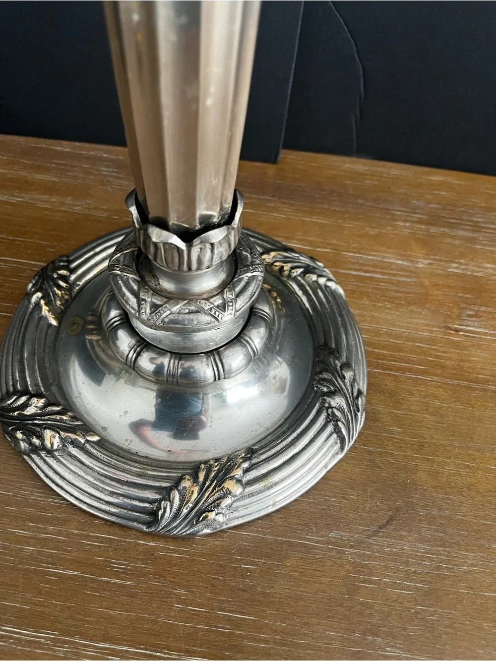 Vintage Bombay Silver Plated Ornate Taper Candle Holder 24